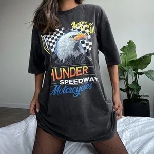 Thunder Black Tee Dress Princess Polly